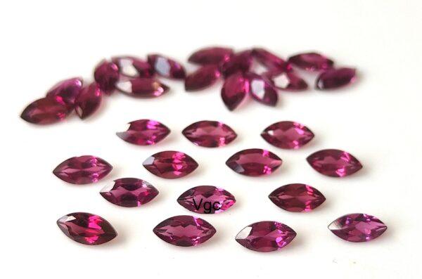 Natural Rhodolite Garnet 2×4 mm Marquise Cut Faceted AAA Quality – Pink Garnet Faceted Marquise 2x4mm