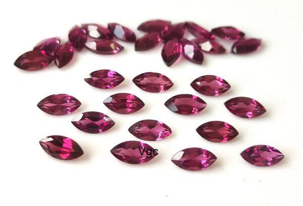Natural Rhodolite Garnet 2×4 mm Marquise Cut Faceted AAA Quality – Pink Garnet Faceted Marquise 2x4mm