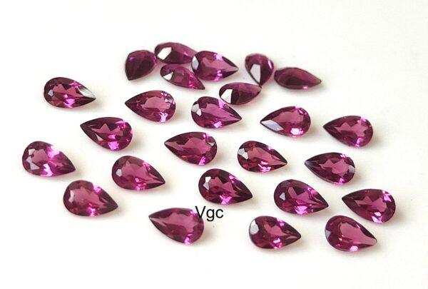 Natural Rhodolite Garnet 4×6 mm Pear Cut Faceted AAA Quality – Pink Garnet Faceted Pear 4x6mm