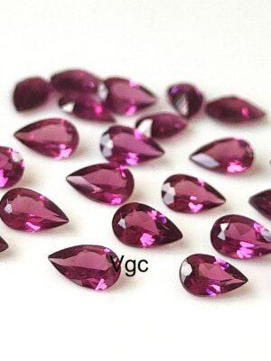 Natural Rhodolite Garnet 6×9 mm Pear Cut Faceted AAA Quality – Pink Garnet Faceted Pear 6x9mm