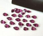Natural Rhodolite Garnet 4×6 mm Pear Cut Faceted AAA Quality – Pink Garnet Faceted Pear 4x6mm