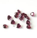 Natural Rhodolite Garnet 3 mm Heart Cut Faceted AAA Quality – Pink Garnet Faceted Heart 3mm