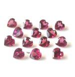 Natural Rhodolite Garnet 3 mm Heart Cut Faceted AAA Quality – Pink Garnet Faceted Heart 3mm