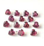 Natural Rhodolite Garnet 3 mm Heart Cut Faceted AAA Quality – Pink Garnet Faceted Heart 3mm