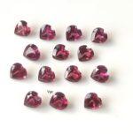 Natural Rhodolite Garnet 3 mm Heart Cut Faceted AAA Quality – Pink Garnet Faceted Heart 3mm