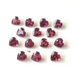 Natural Rhodolite Garnet 3 mm Heart Cut Faceted AAA Quality – Pink Garnet Faceted Heart 3mm