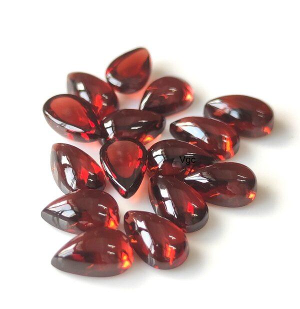 Natural Red Garnet 3×5 mm Pear Cabochon AAA Quality – Red Garnet Cabochon Pear 3x5mm