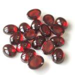 Natural Red Garnet 6×8 mm Oval Cabochon AAA Quality – Red Garnet Cabochon Oval 6x8mm