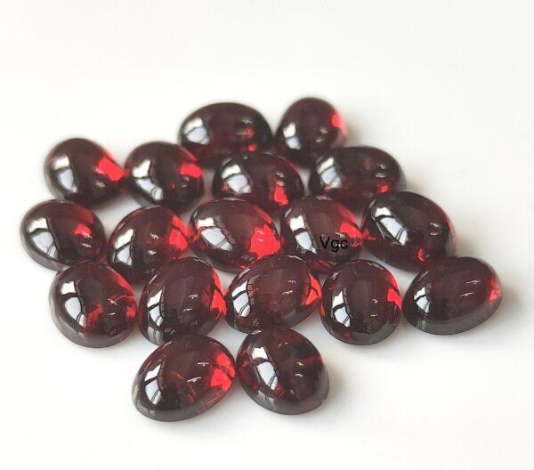 Natural Red Garnet 6×8 mm Oval Cabochon AAA Quality – Red Garnet Cabochon Oval 6x8mm