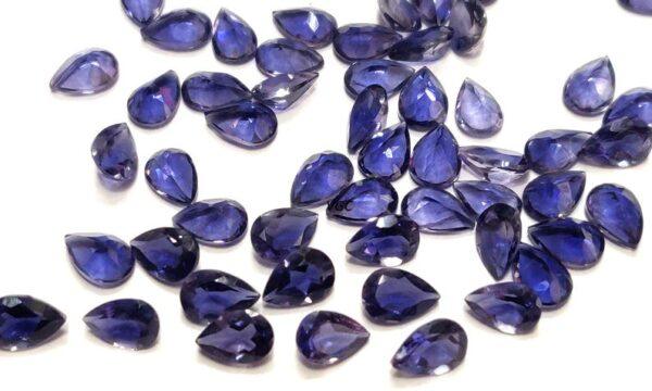 Natural Iolite 5×7 mm Pear Faceted Cut – Iolite Pear Faceted 5x7mm
