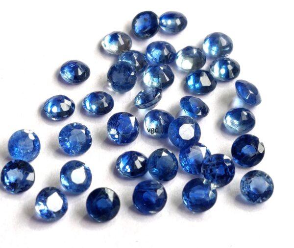 Natural Kyanite 7 mm Round Faceted Cut – Kyanite Round Faceted 7mm