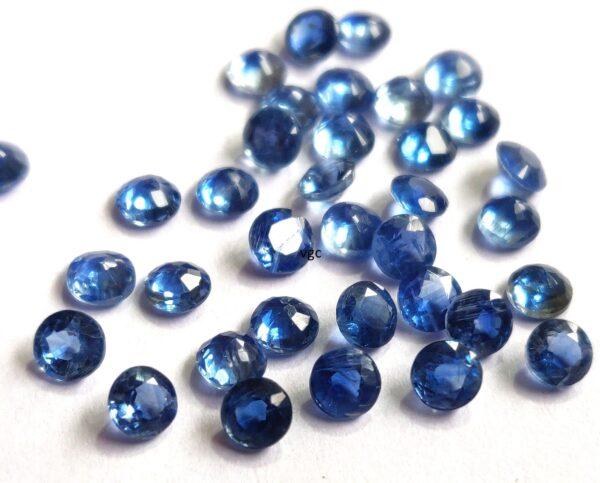 Natural Kyanite 7 mm Round Faceted Cut – Kyanite Round Faceted 7mm