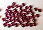Natural Rhodolite Garnet 3 mm Round Cabochon AAA Quality – Pink Garnet Faceted Round 3mm