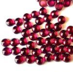 Natural Rhodolite Garnet 3 mm Round Cabochon AAA Quality – Pink Garnet Faceted Round 3mm