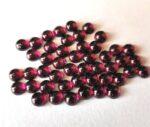 Natural Rhodolite Garnet 3 mm Round Cabochon AAA Quality – Pink Garnet Faceted Round 3mm
