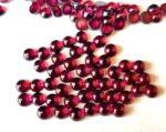 Natural Rhodolite Garnet 3 mm Round Cabochon AAA Quality – Pink Garnet Faceted Round 3mm