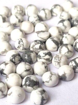 Natural Howlite 10 mm Round Cabochon – Howlite Round Cabochon 10mm