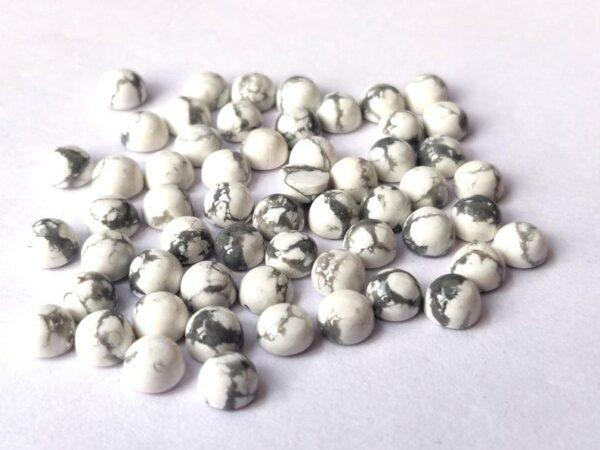 Natural Howlite 10 mm Round Cabochon – Howlite Round Cabochon 10mm