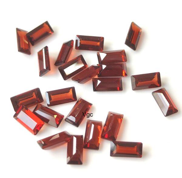 Natural Red Garnet 2×4 mm Baguette Cut Faceted AAA Quality – Red Garnet Faceted Baguette 2x4mm