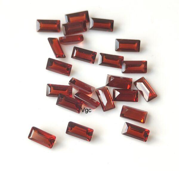 Natural Red Garnet 2×4 mm Baguette Cut Faceted AAA Quality – Red Garnet Faceted Baguette 2x4mm