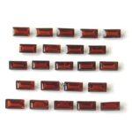 Natural Red Garnet 2×4 mm Baguette Cut Faceted AAA Quality – Red Garnet Faceted Baguette 2x4mm