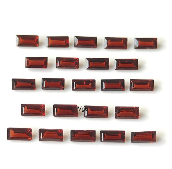 Natural Red Garnet 2×4 mm Baguette Cut Faceted AAA Quality – Red Garnet Faceted Baguette 2x4mm