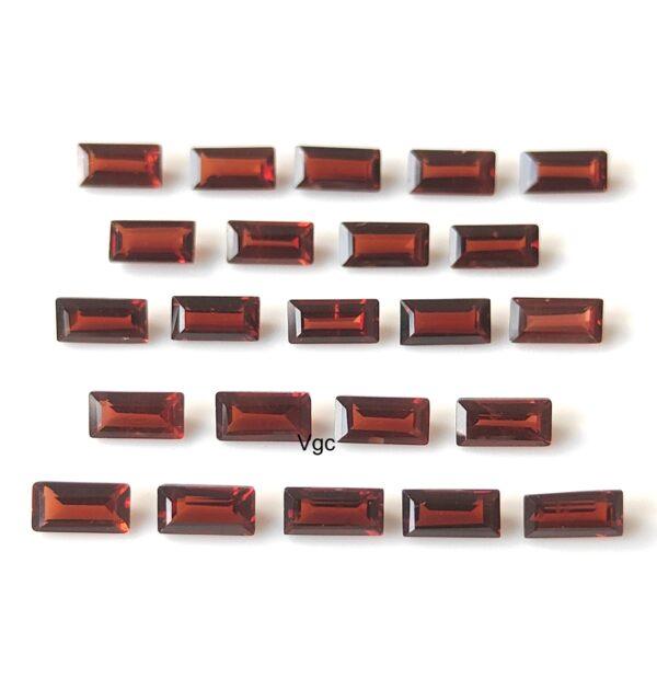 Natural Red Garnet 2×4 mm Baguette Cut Faceted AAA Quality – Red Garnet Faceted Baguette 2x4mm