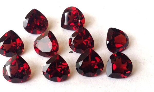 Natural Red Garnet 4mm Heart Cut Faceted AAA Quality – Red Garnet Faceted Heart 4mm