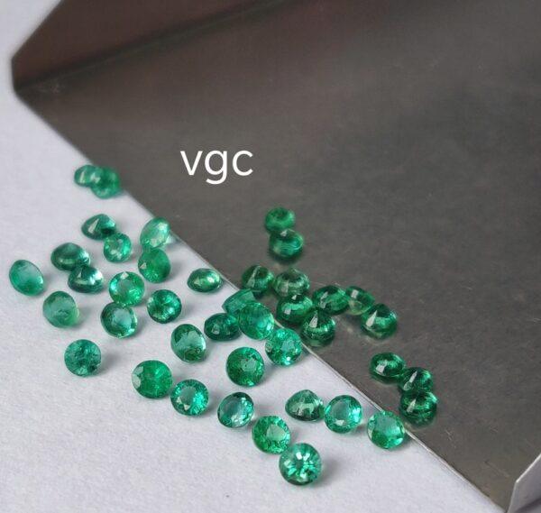 Natural Zambian Emerald Round Faceted Cut 3.5 mm Round – Zambian Emerald Round 3.5mm