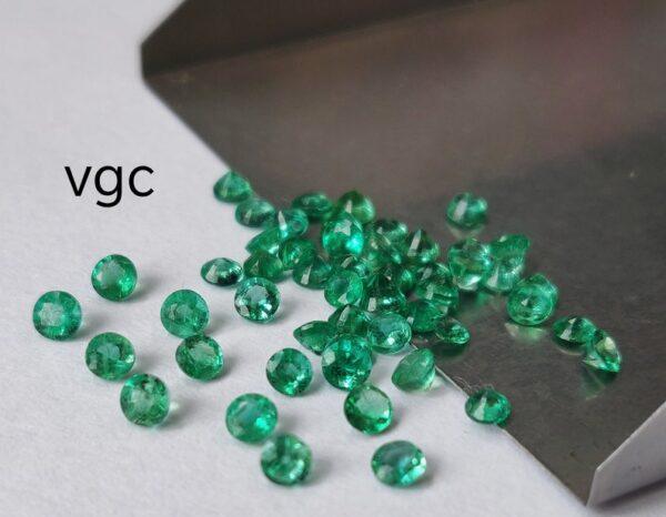 Natural Zambian Emerald Round Faceted Cut 3.5 mm Round – Zambian Emerald Round 3.5mm