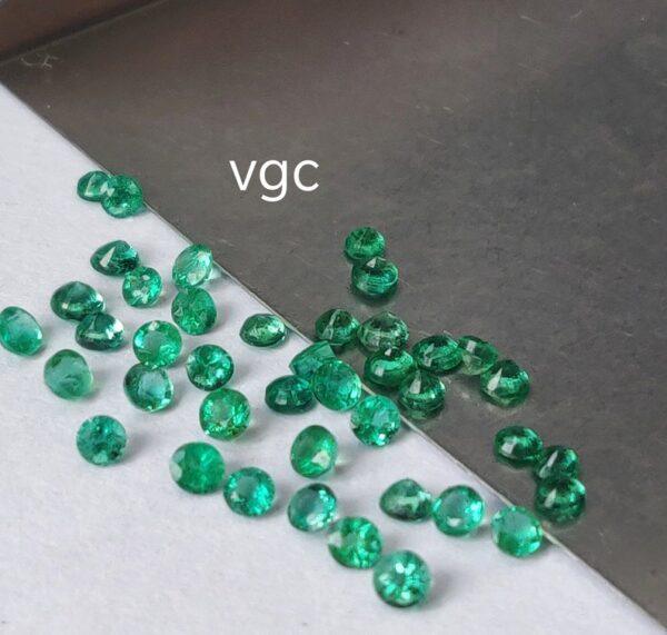 Natural Zambian Emerald Round Faceted Cut 3.5 mm Round – Zambian Emerald Round 3.5mm