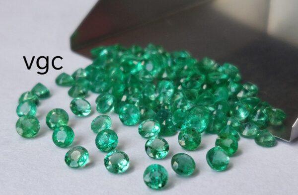 Natural Zambian Emerald Round Faceted Cut 4 mm Round – Zambian Emerald Round 4mm