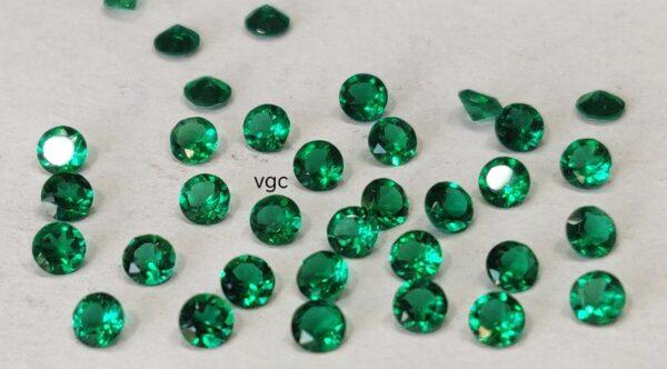 Super Top Quality Lab Created Emerald 4 mm Round Faceted AAA Quality– Lab Made Emerald Round 4mm