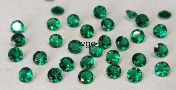 Super Top Quality Lab Created Emerald 4 mm Round Faceted AAA Quality– Lab Made Emerald Round 4mm