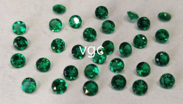 Super Top Quality Lab Created Emerald 4 mm Round Faceted AAA Quality– Lab Made Emerald Round 4mm