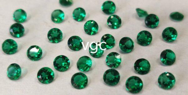 Super Top Quality Lab Created Emerald 4 mm Round Faceted AAA Quality– Lab Made Emerald Round 4mm