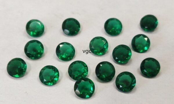 Super Top Quality Lab Created Emerald 5 mm Round Faceted AAA Quality– Lab Made Emerald Round 5mm