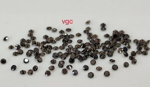 Natural Black Diamond Brilliant Cut 4 mm Round – Black Color Diamond 4mm