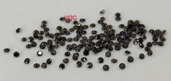 Natural Black Diamond Brilliant Cut 4 mm Round – Black Color Diamond 4mm
