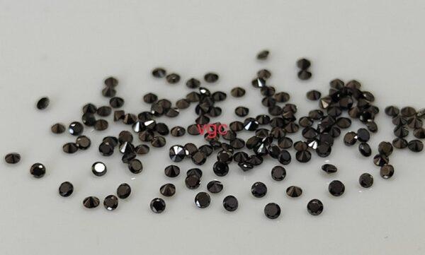Natural Black Diamond Brilliant Cut 4 mm Round – Black Color Diamond 4mm
