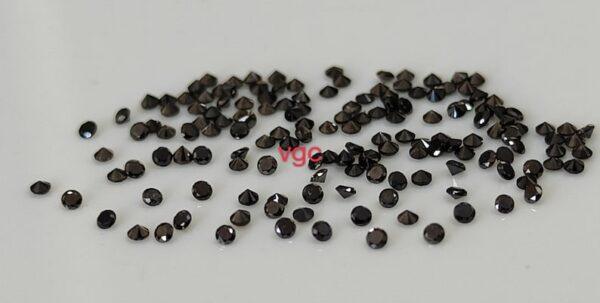 Natural Black Diamond Brilliant Cut 4 mm Round – Black Color Diamond 4mm