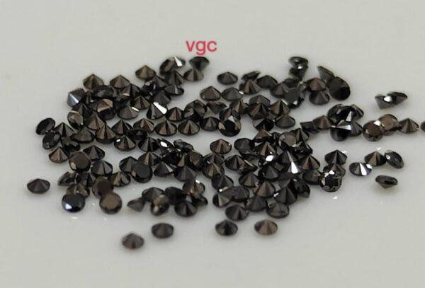 Natural Black Diamond Brilliant Cut 4 mm Round – Black Color Diamond 4mm