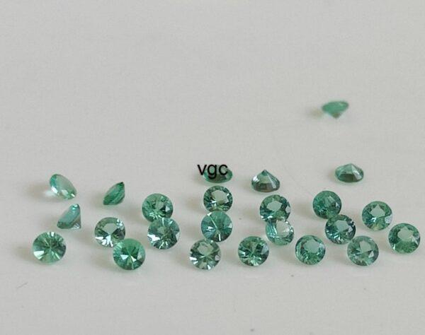 Natural Zambian Emerald Round Brilliant Cut 3 mm Round – Zambian Emerald Round 3mm