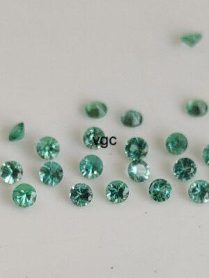 Natural Zambian Emerald Round Brilliant Cut 4 mm Round – Zambian Emerald Round 4mm