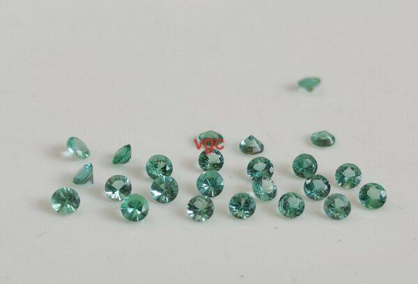 Natural Zambian Emerald Round Brilliant Cut 1.25 mm Round – Zambian Emerald Round 1.25mm