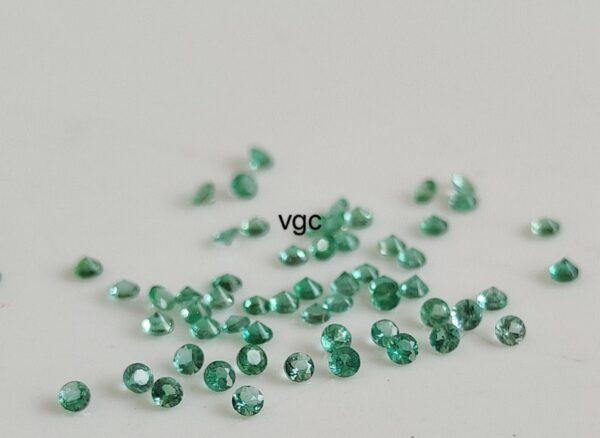 Natural Zambian Emerald Round Brilliant Cut 1.25 mm Round – Zambian Emerald Round 1.25mm