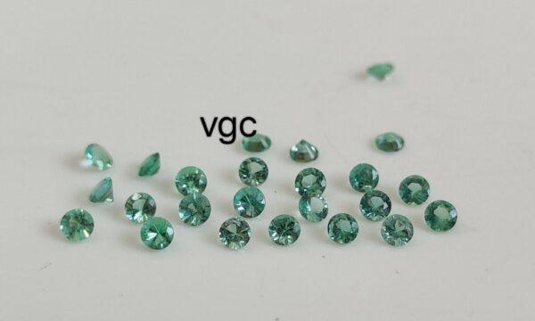 Natural Zambian Emerald Round Brilliant Cut 3 mm Round – Zambian Emerald Round 3mm