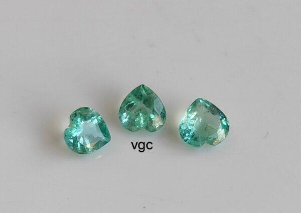 Natural Rare Light Green Color Zambian Emerald Good Luster 5 mm Heart – Zambian Emerald Heart Shape 5x5mm