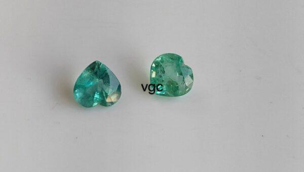 Natural Rare Light Green Color Zambian Emerald Good Luster 7 mm Heart – Zambian Emerald Heart Shape 7x7mm