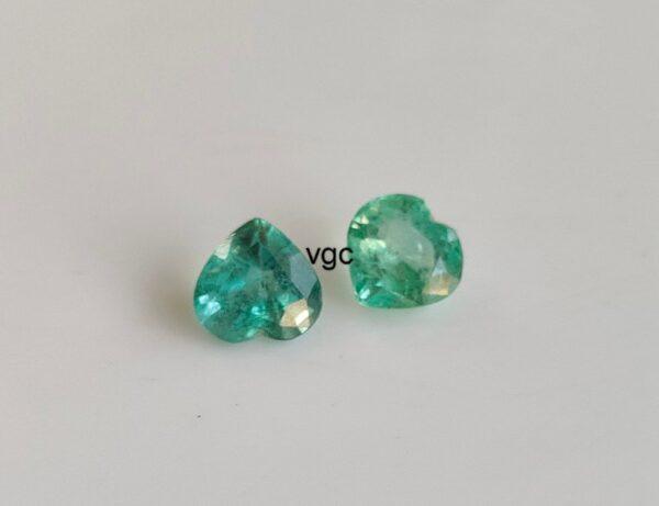 Natural Rare Light Green Color Zambian Emerald Good Luster 7 mm Heart – Zambian Emerald Heart Shape 7x7mm